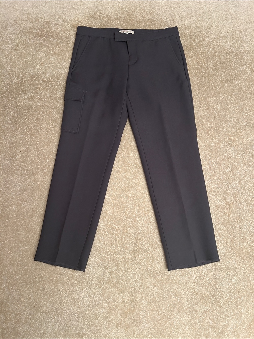 Straight Leg Casual Cargo Pants - dark grey